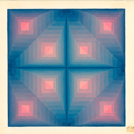 Zanis Waldheims, „Rysunek nr 210”, rysunek kredkami na papierze, 1966, z kolekcji Łotewskiego Narodowego Muzeum Sztuki