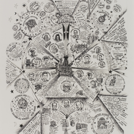 Suzanne Treister, "HEXEN 2.0/Diagramy/ Komputer – od mechanizmu Antikithiry do kwantowej telepatologii",  2009-2011, Muzeum sztuki w Łodzi