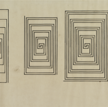 W. Szpakowski, "S 4", 1939–1943, ink, tracing paper, 34,5 × 78, 7 cm, collection of Muzeum Sztuki 