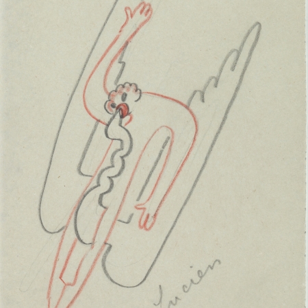 Sergei Eisenstein, drawings from the series: Untitled, n. d., colored pencil on paper, private collection: Alexander Gray Associates, New York; Matthew Stephenson, London