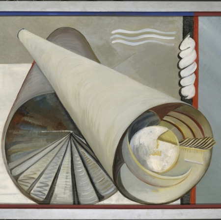 Katherine S. Dreier, „Dwa światy”, 1930, olej na płótnie, dzięki uprzejmości Yale University Art Gallery, New Haven
