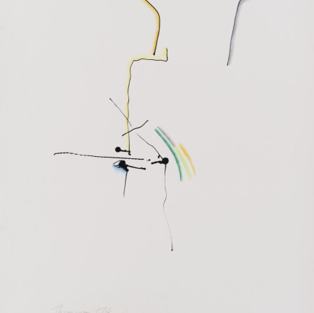 Franciszka Themerson "Rysunek 1", 1979, rysunek tuszem i kredka, kolekcja Muzeum Sztuki w Łodzi
