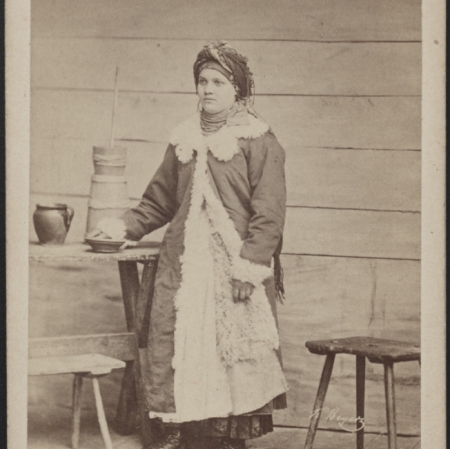 Karol Beyer "Portrait of a Woman from the Wilanow Area, 1866, Collection of Muzeum Sztuki in Łódź