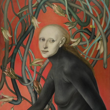 Magdalena Moskwa "bez tytułu", 2001, malarstwo olejne, technika własna, Kolekcja Muzeum Sztuki w Łodzi