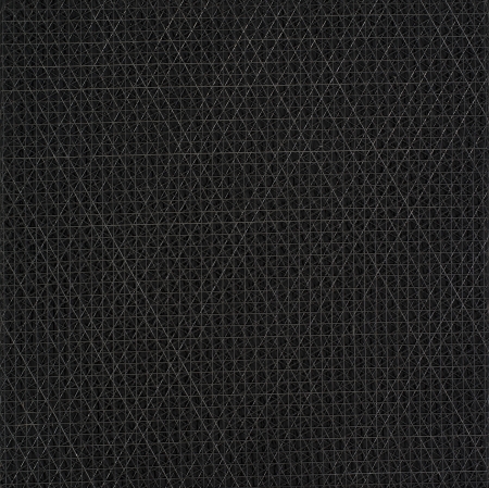 François Morellet, Nets overlapping at an angle of 0, 30 and 60 degrees, 1972, acrylic painting, Muzeum Sztuki in Lodz