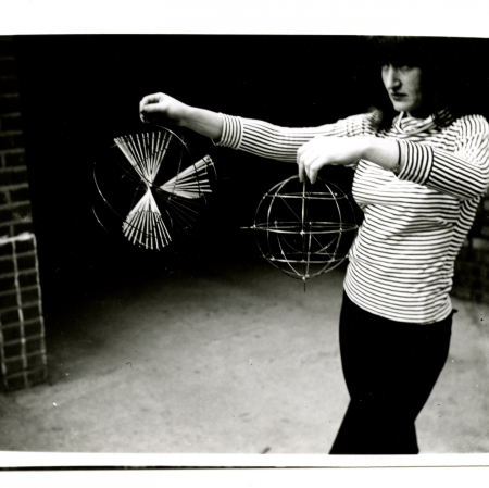 	Noa Eshkolholding a Model System of References, photo by John G. Harries, The Noa Eshkol Foundation for Movement Notation, Holon