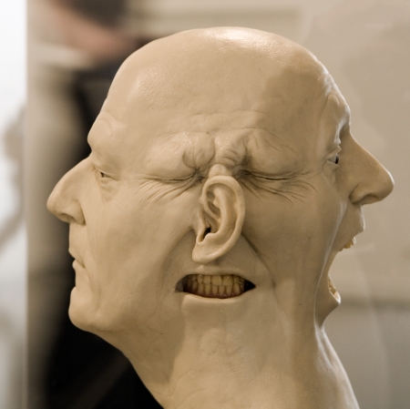 Sculpture with multiple faces