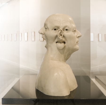 Sculpture with multiple faces
