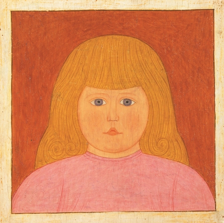 portret jasnowłosej dziewczynki