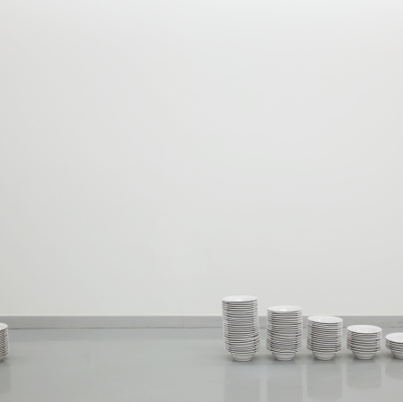Artwork, piles of plates