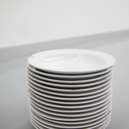 Artwork, piles of plates