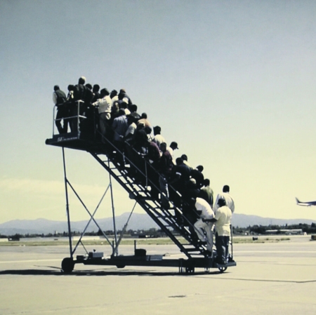 Photo of an artwork, Stairs to the plane without the plane
