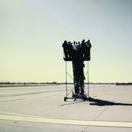 Photo of an artwork, Stairs to the plane without the plane, different angle