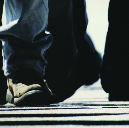 Photo of an artwork, close up on the feet