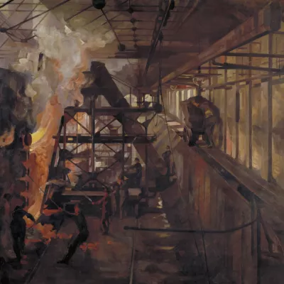 Anna Airy, Women Working In a Gas Retort House, 1918