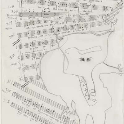Franciszka i Stefan Themerson, Pięć kotletów z kuchni, 1986, Muzeum Sztuki, Łódź Praca na stałej ekspozycji Atlasu Nowoczesności, ms2