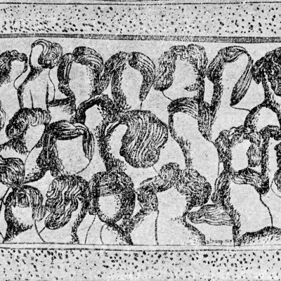 Marek Włodarski, illustration from Debora Vogel\'s book Akacje kwitną, 1935