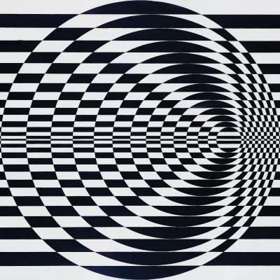 Bridget Riley, Acceleration circle, 1961