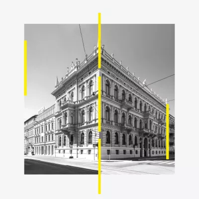 Black and white photo of an old building
