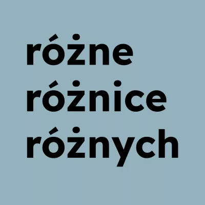 logotyp cyklu różne, różnice, różnych