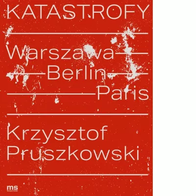Czerwona okładka z białymi napisami