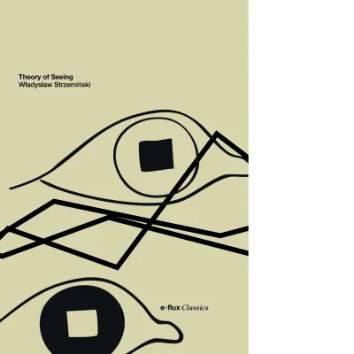 Obraz przedstawia beżową okładkę książki Władysława Strzemińskiego pod tytułem „Theory of Seeing” (Teoria widzenia). Głównym motywem graficznym jest czarny, abstrakcyjny kontur przypominający oko, w które wpisano proste figury geometryczne.