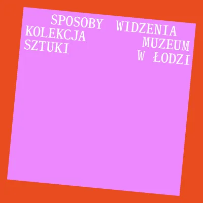 Przechylony w prawo różowy kwadrat na czerwonym tle